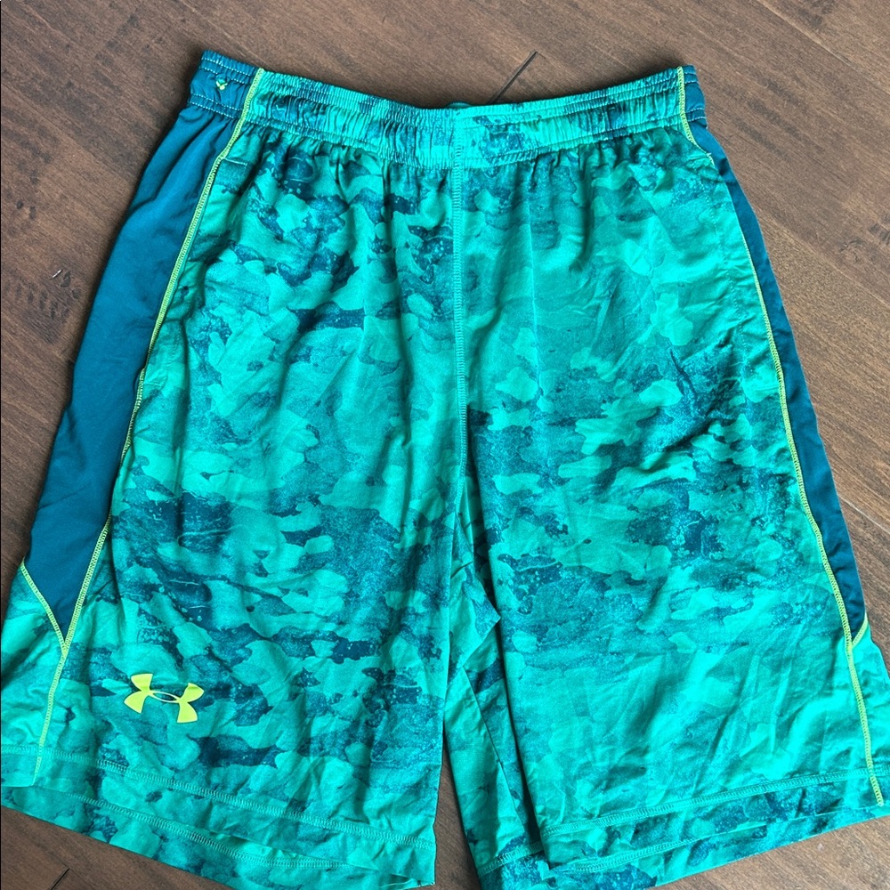 Under Armour Men's Blue Patterned Athletic Shorts